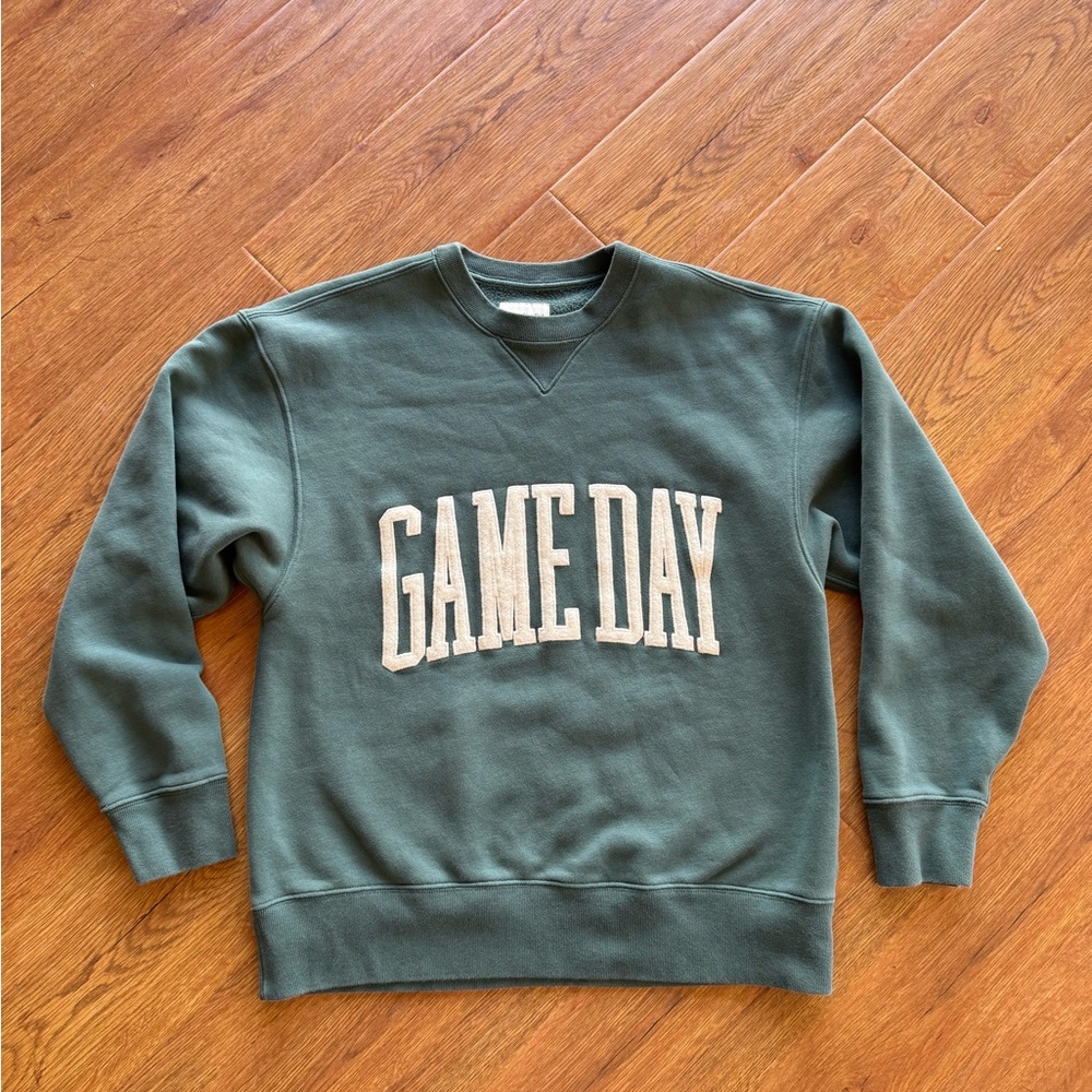 Abercrombie & Fitch Soft Green Sweatshirt game day football fall